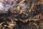 Peter Paul Rubens Stormy Landscape with Philemon und Baucis Spain oil painting artist